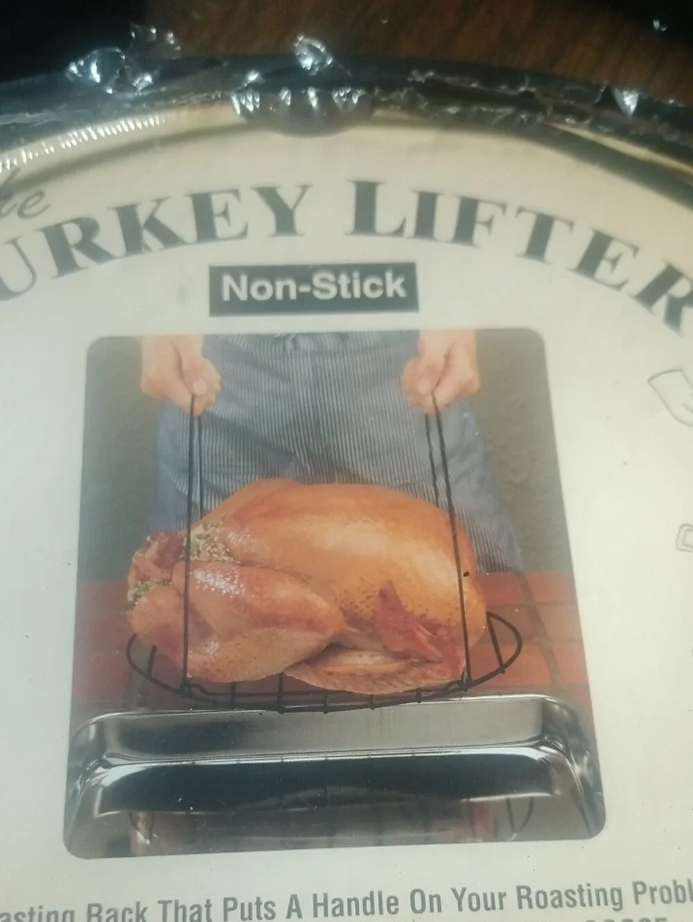 Turkey Lifter Non-Stick Roasting Rack New For Turkey, Roast, Chicken, Goose